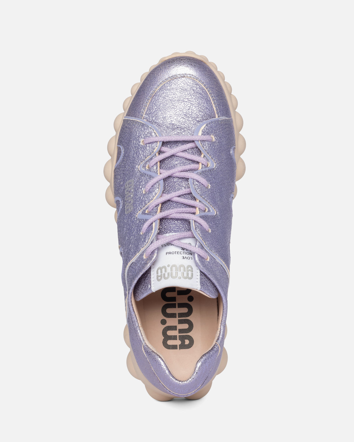 Chain Reaction Lilac Metallic Leather
