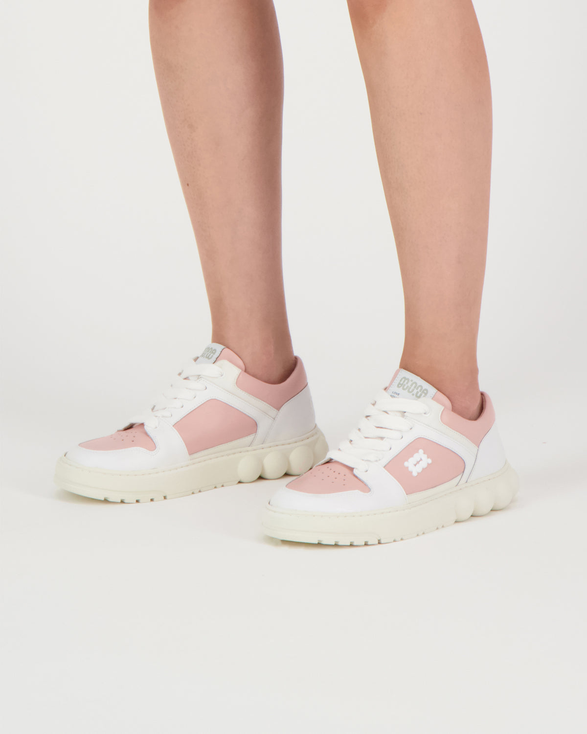 Oyster Pink/White Leather