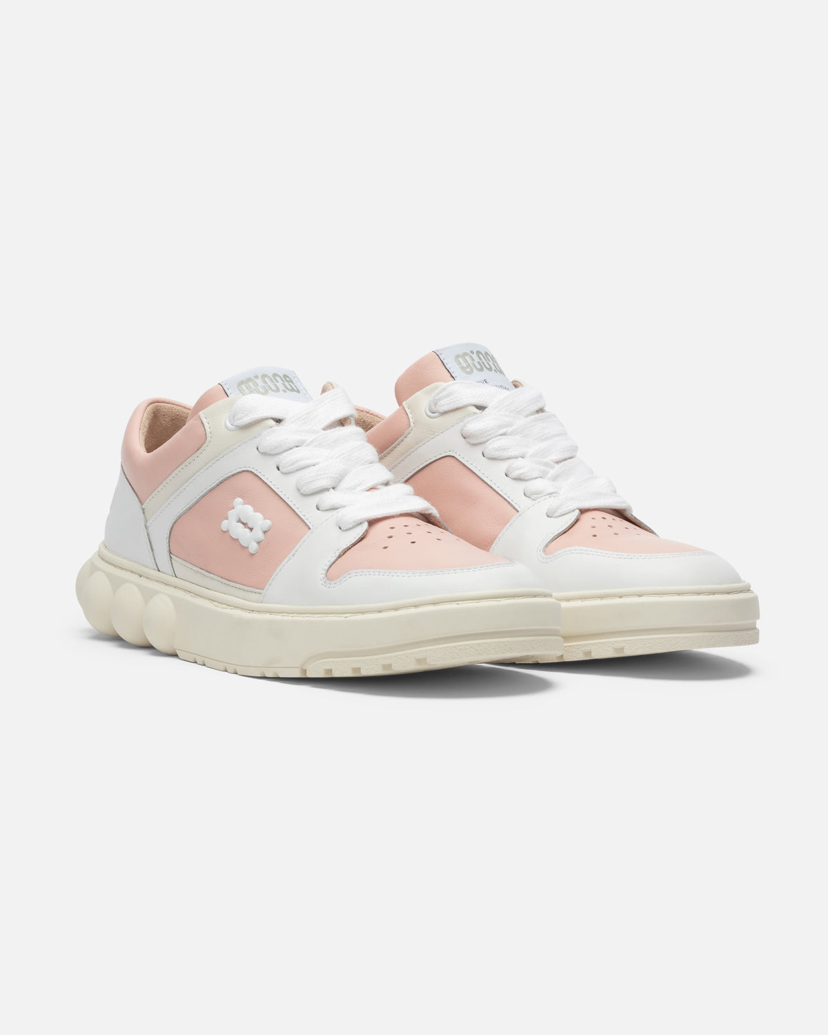 Oyster Pink/White Leather