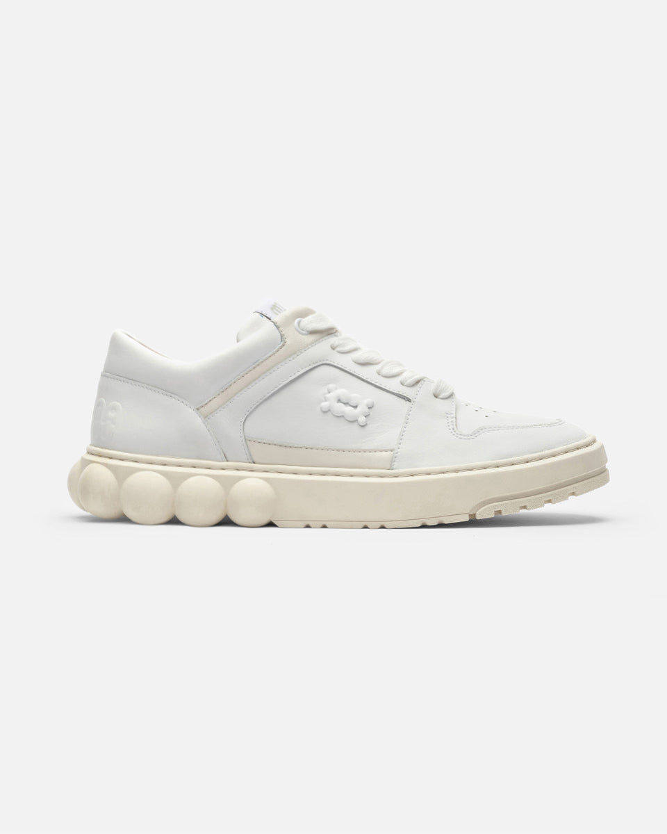 Oyster White Leather