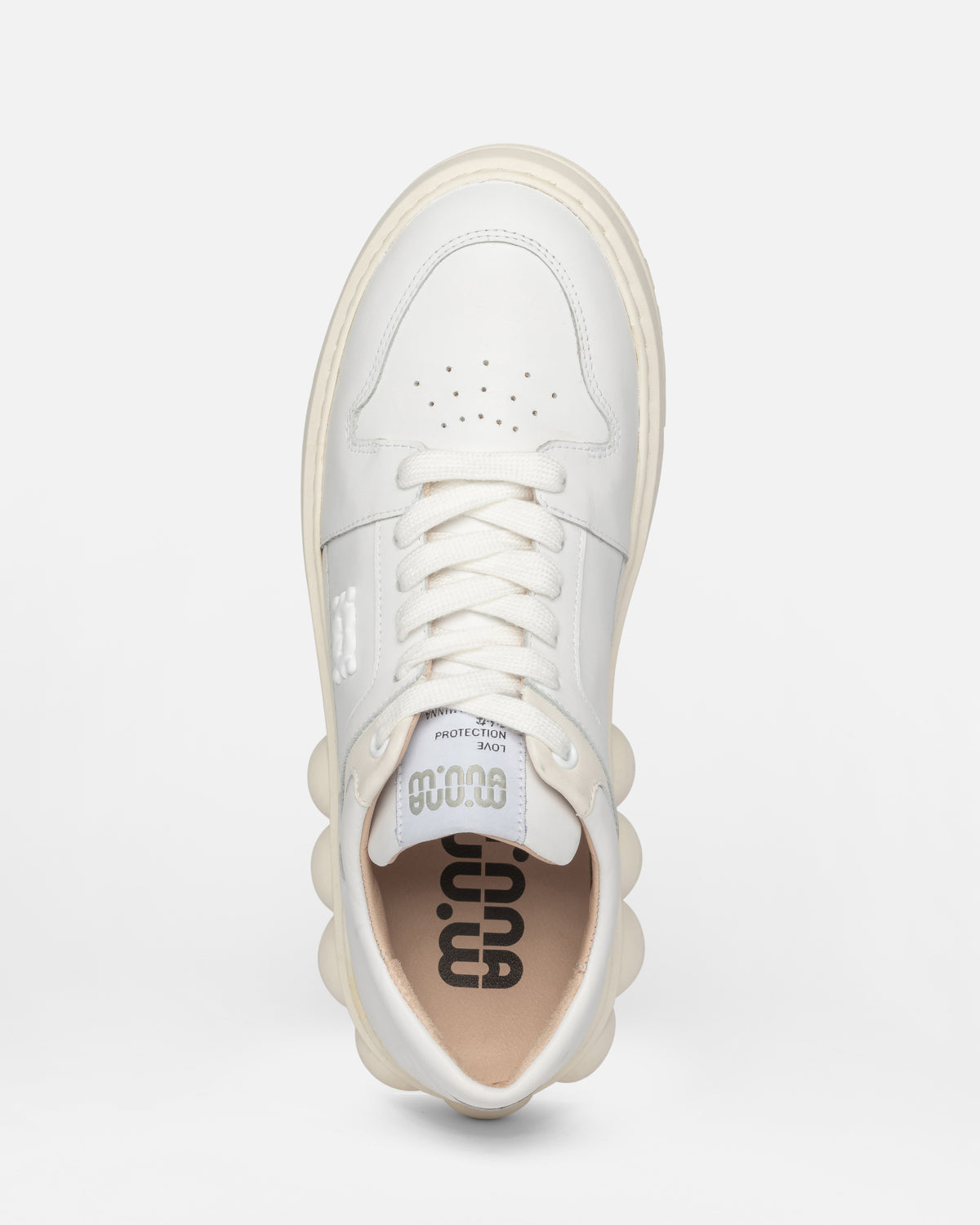 Oyster White Leather