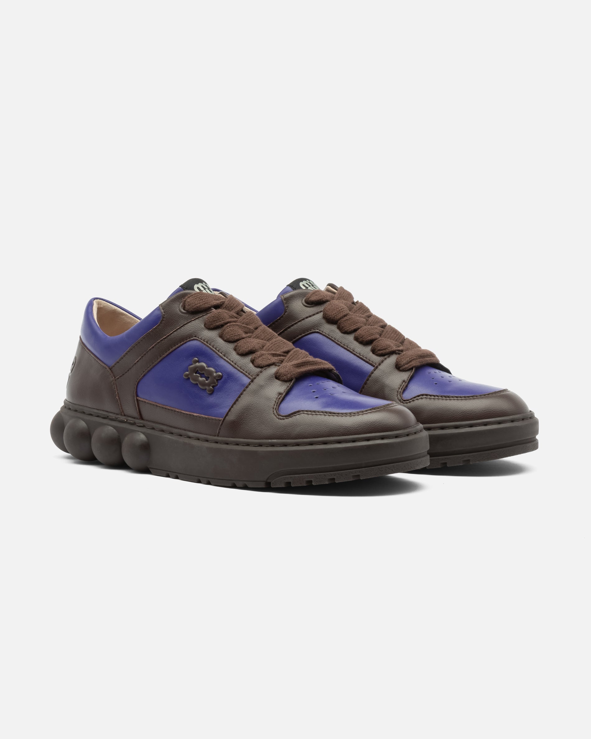 Oyster Chocolate/Violet Leather