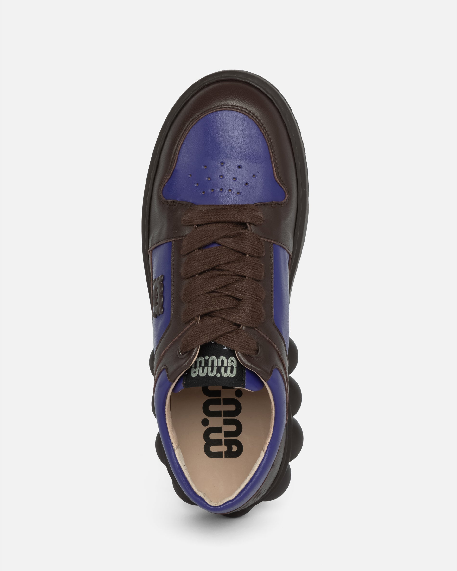 Oyster Chocolate/Violet Leather