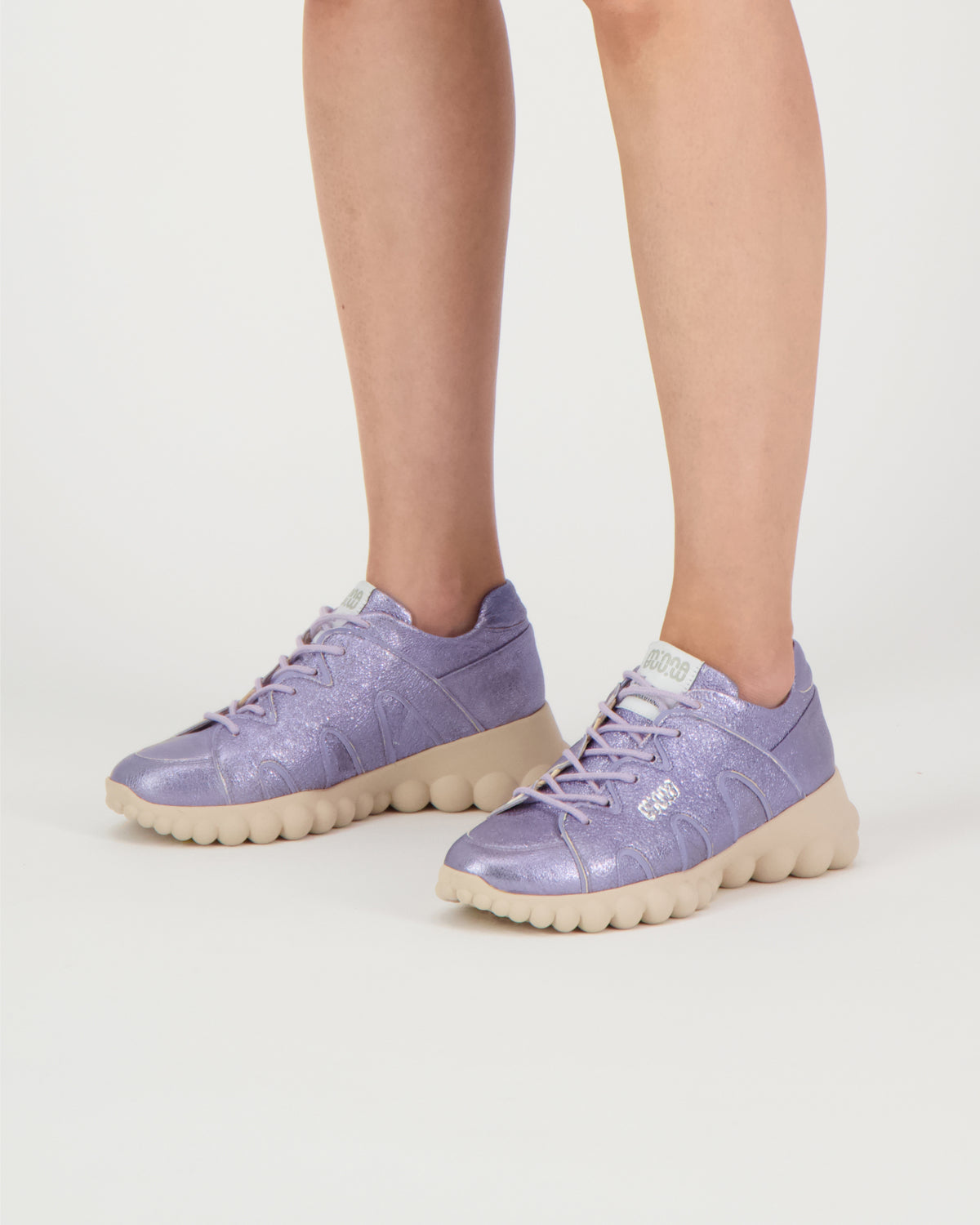 Chain Reaction Lilac Metallic Leather