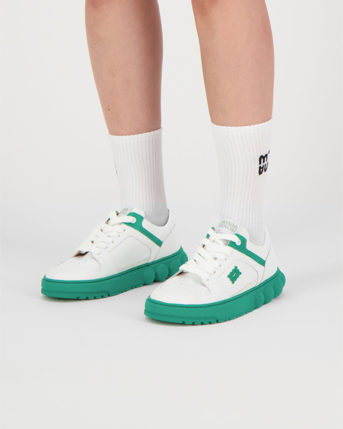 Oyster Emerald/White Leather