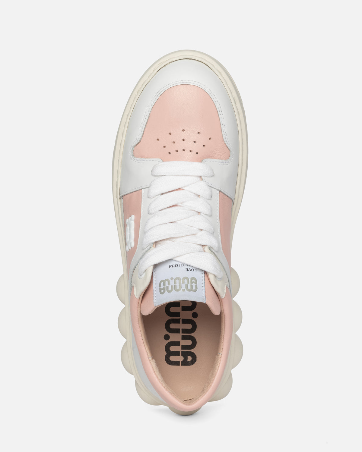 Oyster Pink/White Leather