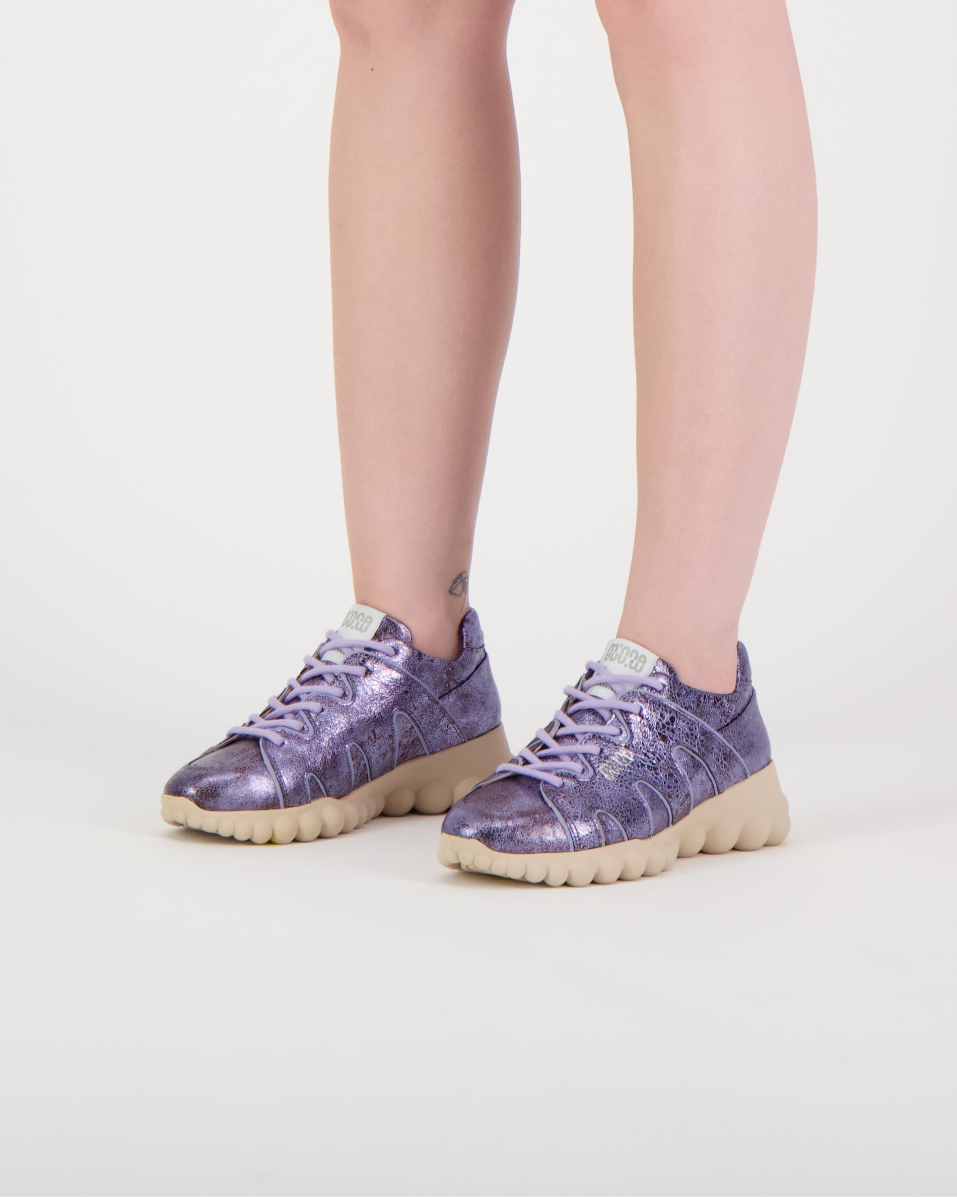 Chain Reaction Lilac Metallic Leather