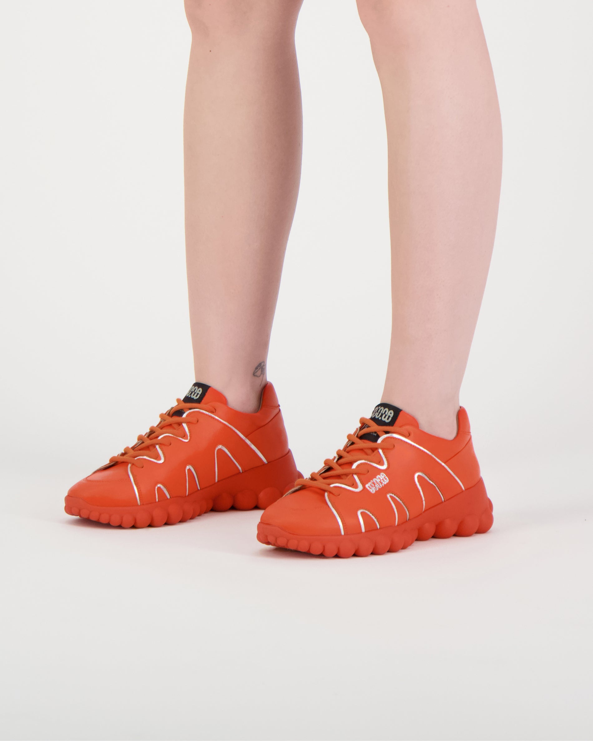 Chain Reaction Orange Leather